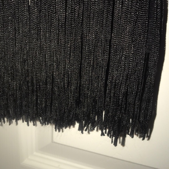 Zara black shimmy tassel fringe skirt - Picture 6 of 6